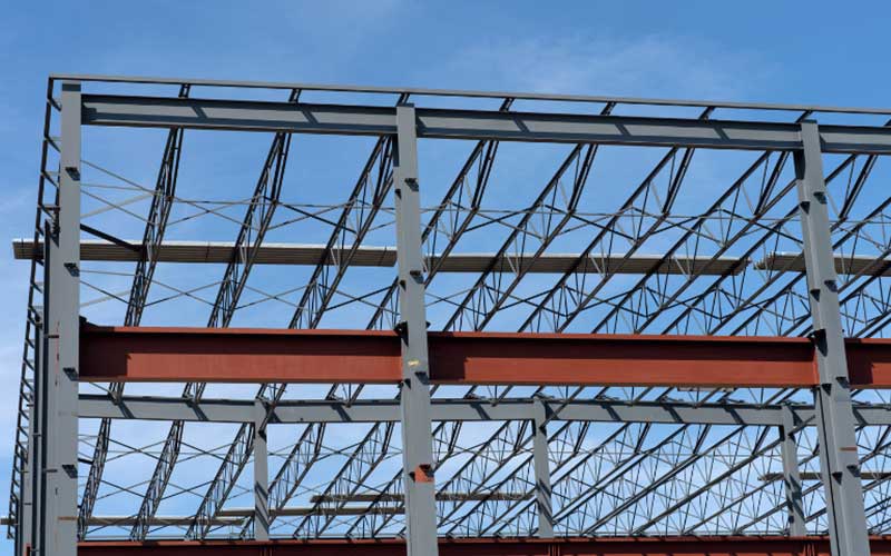 مراحل ساخت اسکلت فلزی با قوطی